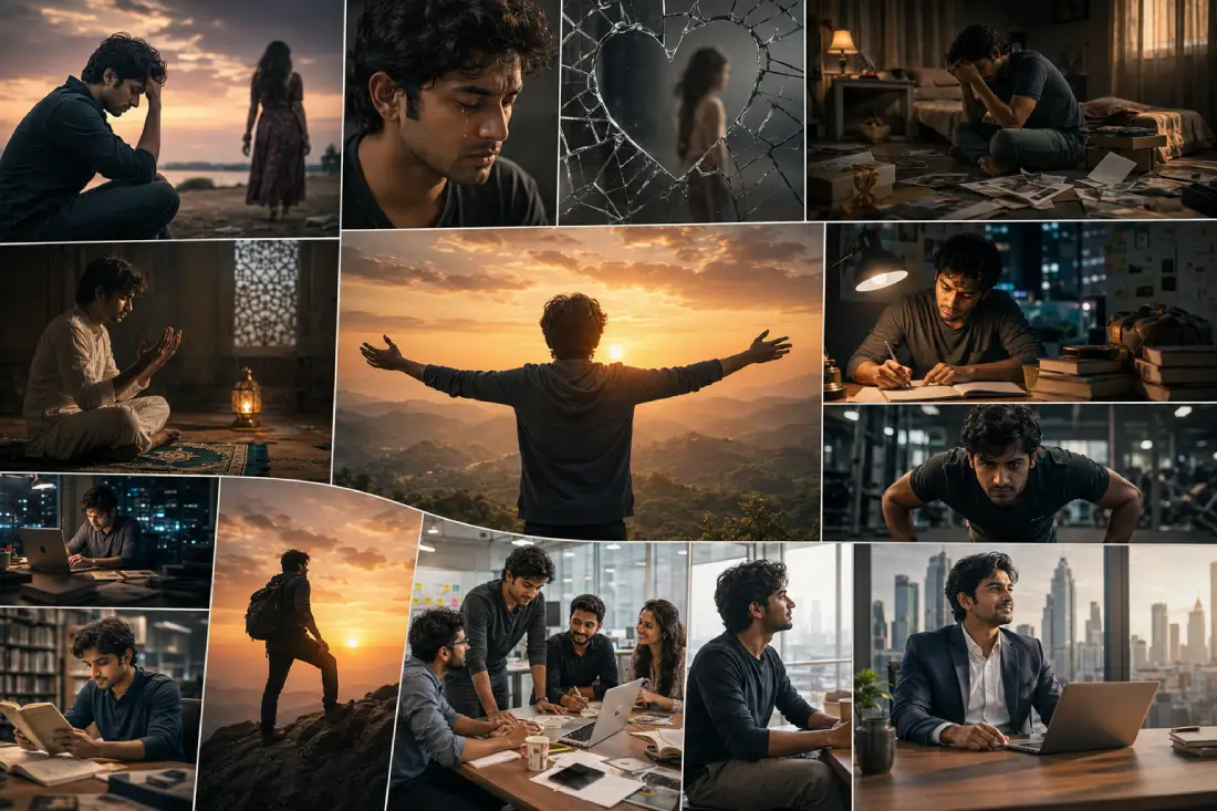 ভাঙ্গনের পর ভাঙা কাচের আলো